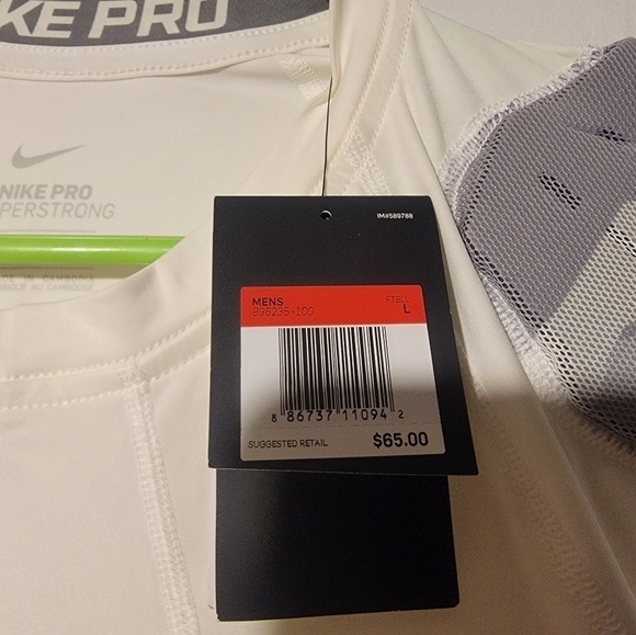 Nike Pro Combat Hyperstrong 4 Pad Football Shirt Sz Large 896235 100 - Picture 8 of 8